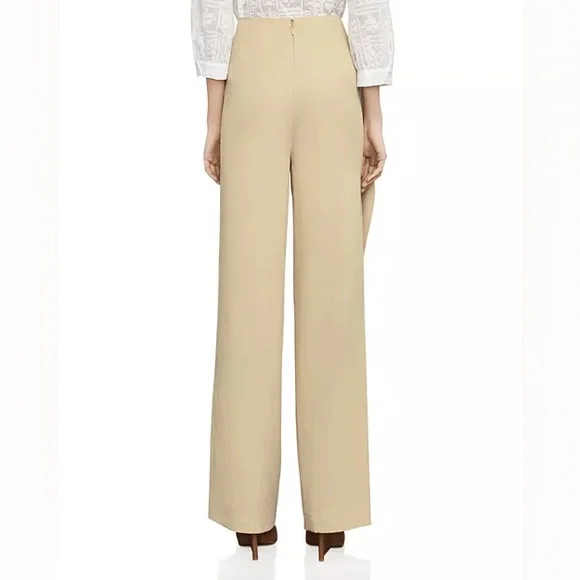 NWT BCBGMaxAzria Tan Jacklin Tie-Front Pants - Picture 3 of 8